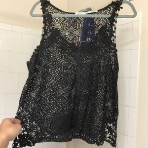 See-through knit top